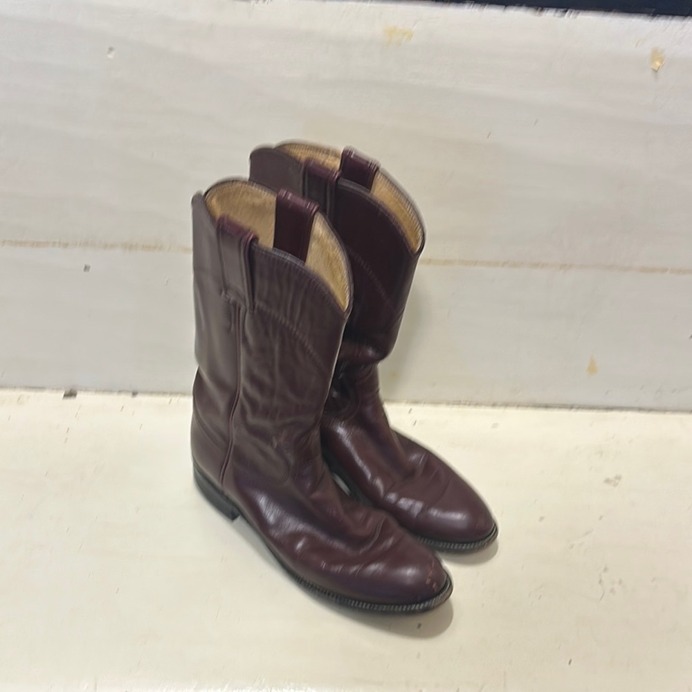 Justin Boots Brown Cowboy Western Boots with Tall Shaft
